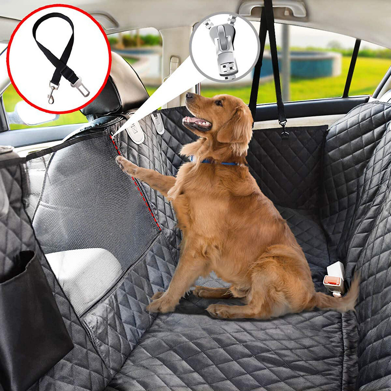 Dog Backseat Cover for Cars Waterproof Dog Car Seat Covers with Mesh Window