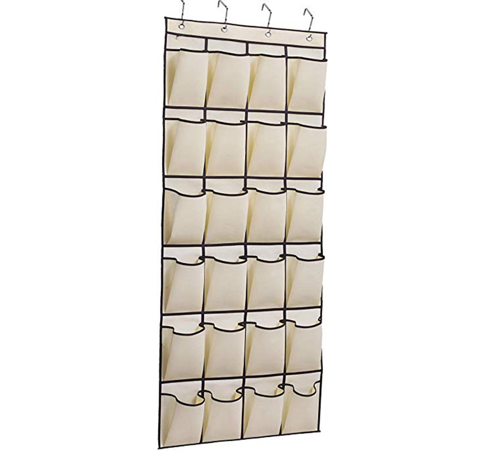 The Door Shoe Organizer 24 Large Fabric Pocket Closet Accessory Storage Hanging Shoe Hanger