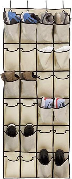 The Door Shoe Organizer 24 Large Fabric Pocket Closet Accessory Storage Hanging Shoe Hanger