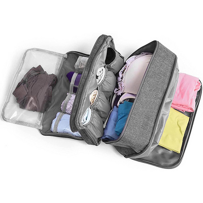 Multi Layer Travel Storage Bag Underwear Packing Portable Luggage Organizer Bra Cosmetic Toiletry Bag