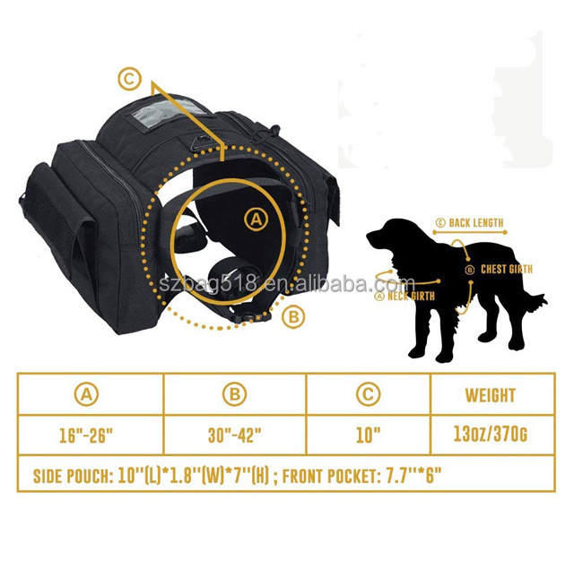 Adjustable Camping Hiking Dog Hound Bag Travel Dog Saddle Bags Backpack