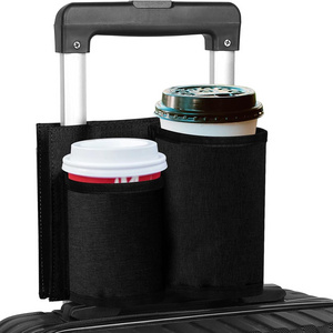 Perfect Gift Travelers Flight Luggage Cup Caddy Free Hands Suitcase Drinks Beverage Holder Universal Luggage Travel Cup Holder