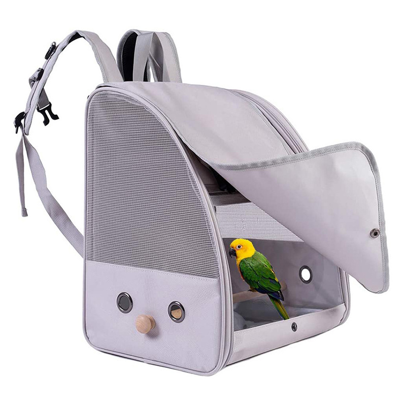 Breathable Mesh Ventilation Pet Travel Bag Backpack Bird Parrot Carrier