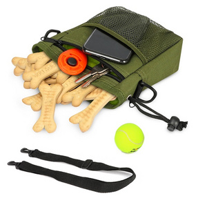 Walking Dog Training Treat Snack Reward Pouch with Waist Belt Shoulder Strap Dog Treat Bag