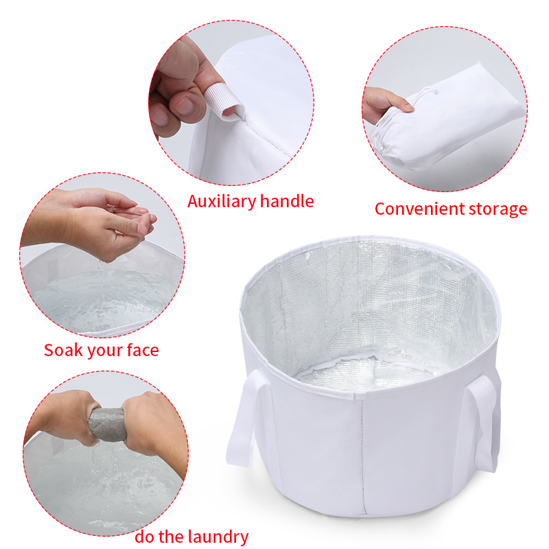 Collapsible Foot Wash Basin Folding Water Bucket Travel Outdoor Foot Soaking Bath Spa Basin