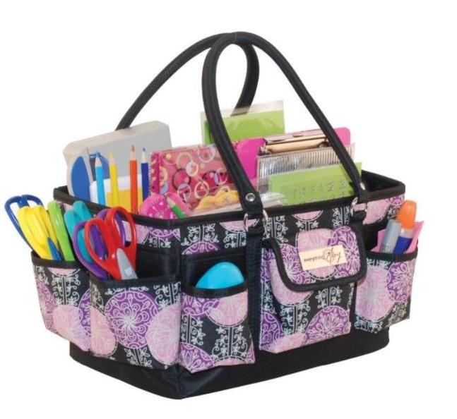 Wholesale custom deluxe scrapbook organizer Box oilcloth printed tote bag