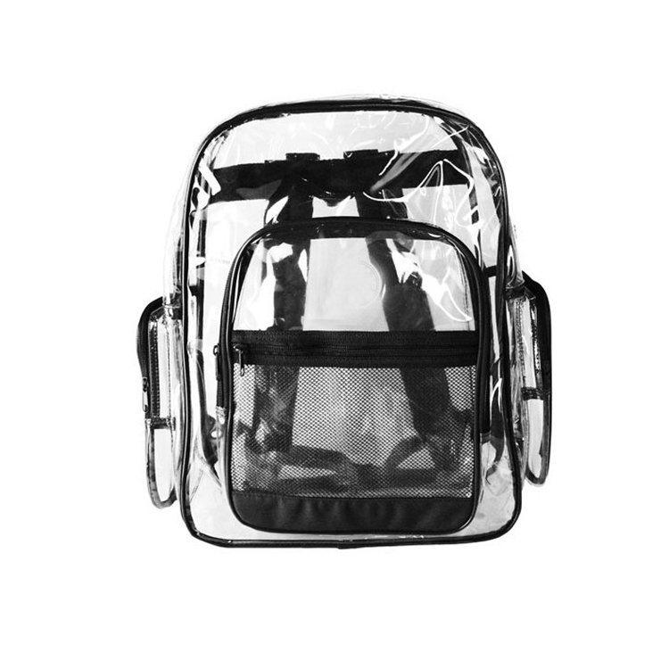 Custom Waterproof Travel Business School Daypack Clear Transparent PVC Backpack