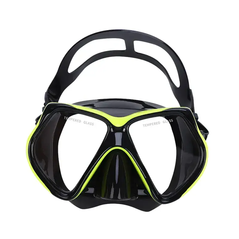 High quality fashion design 180 degree clear vision waterproof diving equipment snorkeling mask swimming goggles with nose cover