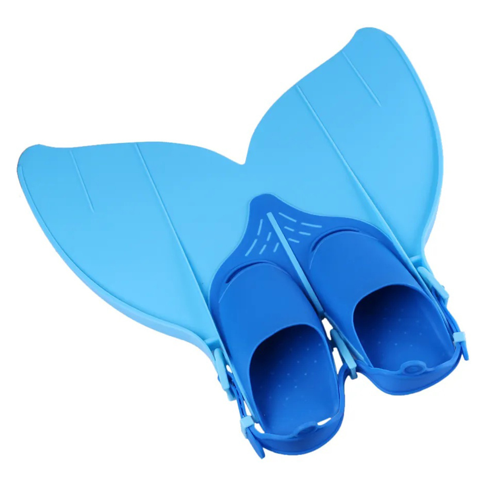 BEFINE F108 low MOQ design mono fins soft wide blade mermaid tail adjustable size youth fins swimming flipper swim training fins