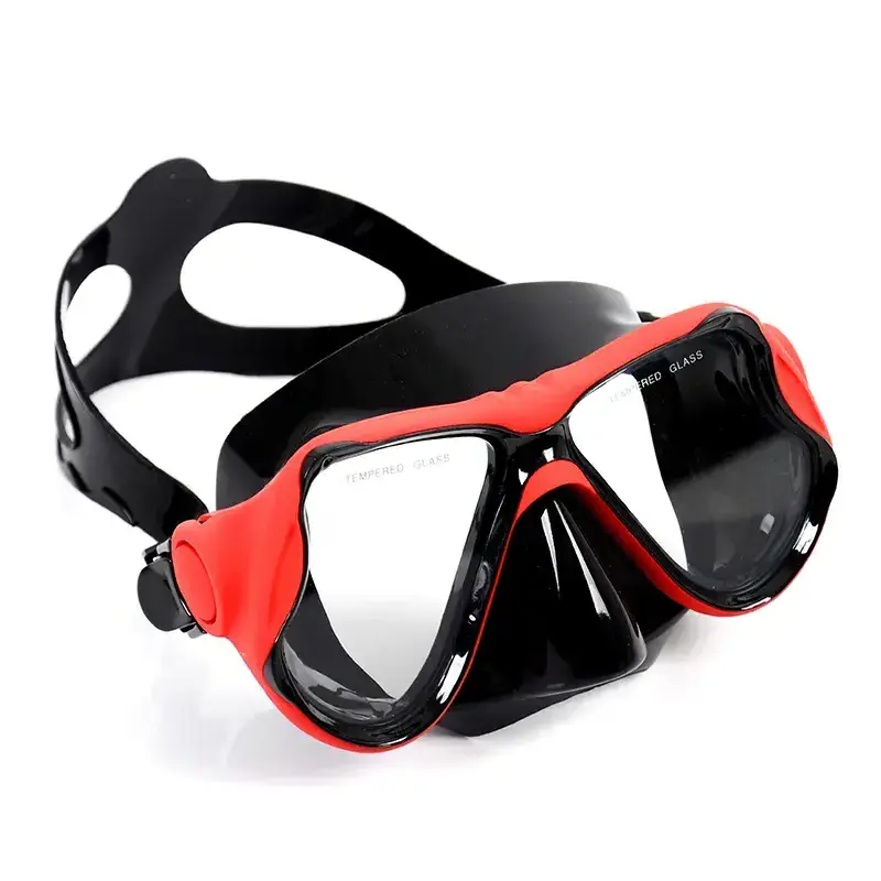 New design custom anti-fog anti-leak big lens freediving equipment wide vision silicone scuba swimming snorkeling diving mask