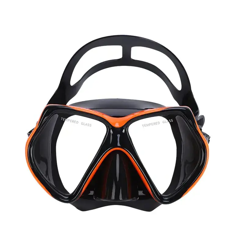 High quality fashion design 180 degree clear vision waterproof diving equipment snorkeling mask swimming goggles with nose cover