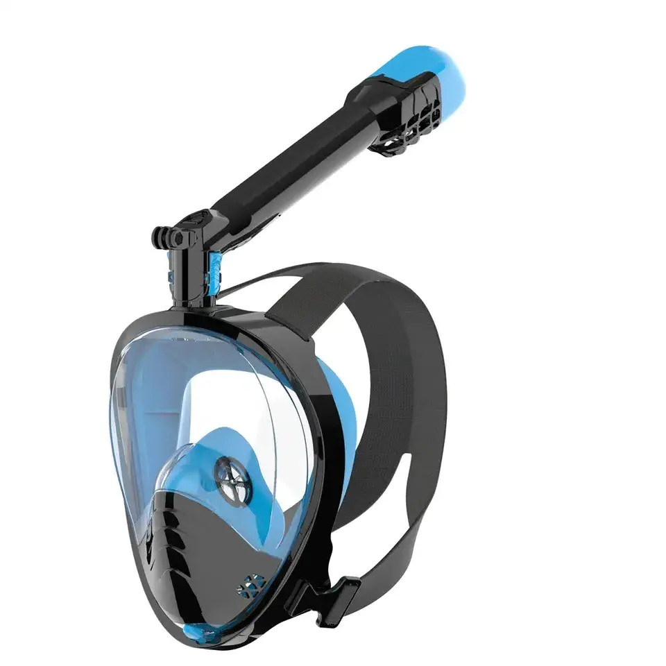 Shenzhen manufacturer direct sell anti fog swim training full face diving mask and snorkel myopia diving mask with camera mount