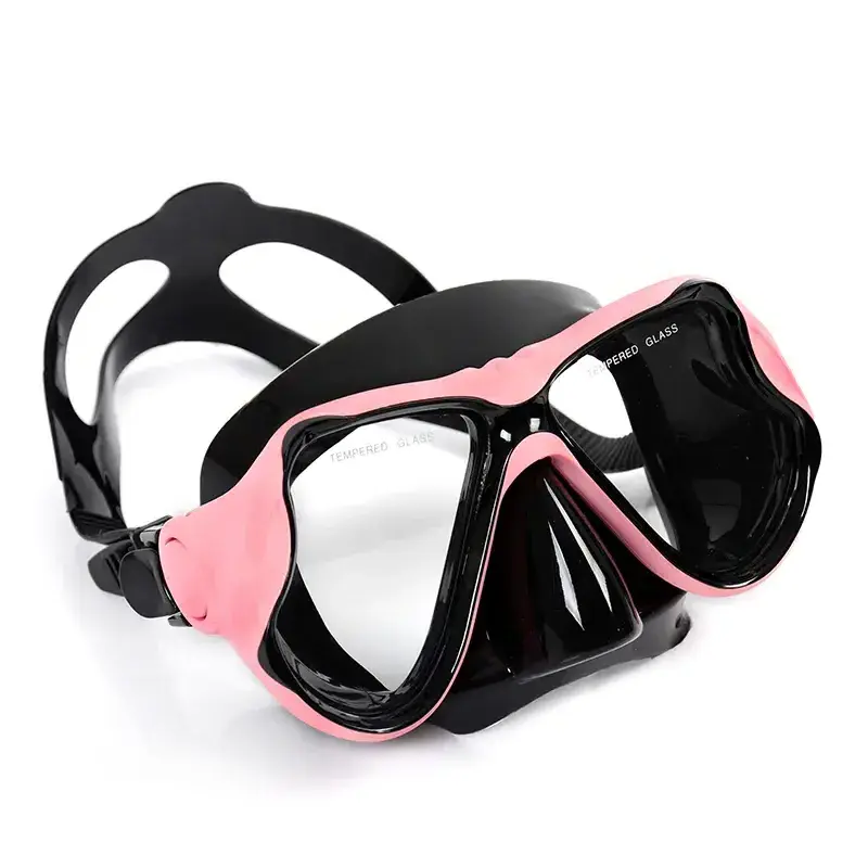 New design custom anti-fog anti-leak big lens freediving equipment wide vision silicone scuba swimming snorkeling diving mask