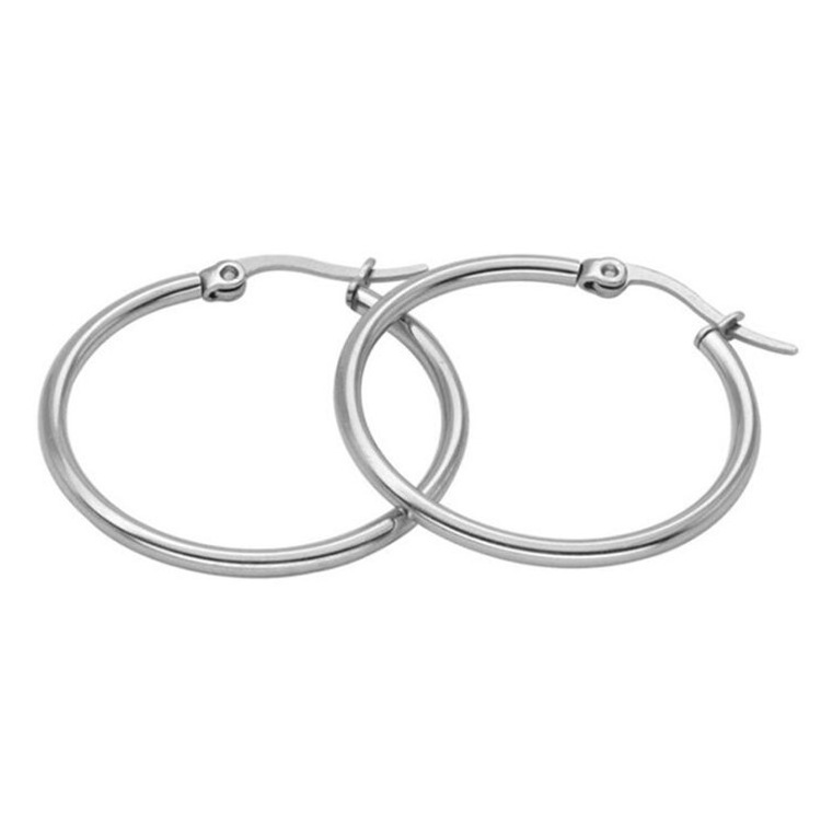 2022 Latest Stainless Steel Hoops Elegant Charming Hoop Earrings for Women Trendy Circle Earring