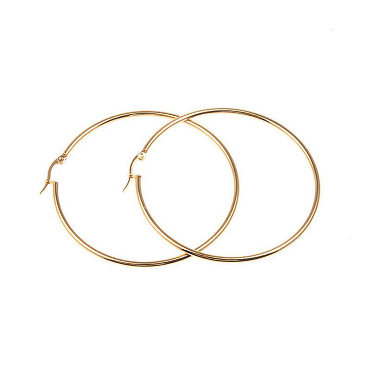 2022 Latest Stainless Steel Hoops Elegant Charming Hoop Earrings for Women Trendy Circle Earring