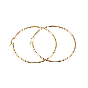 2022 Latest Stainless Steel Hoops Elegant Charming Hoop Earrings for Women Trendy Circle Earring