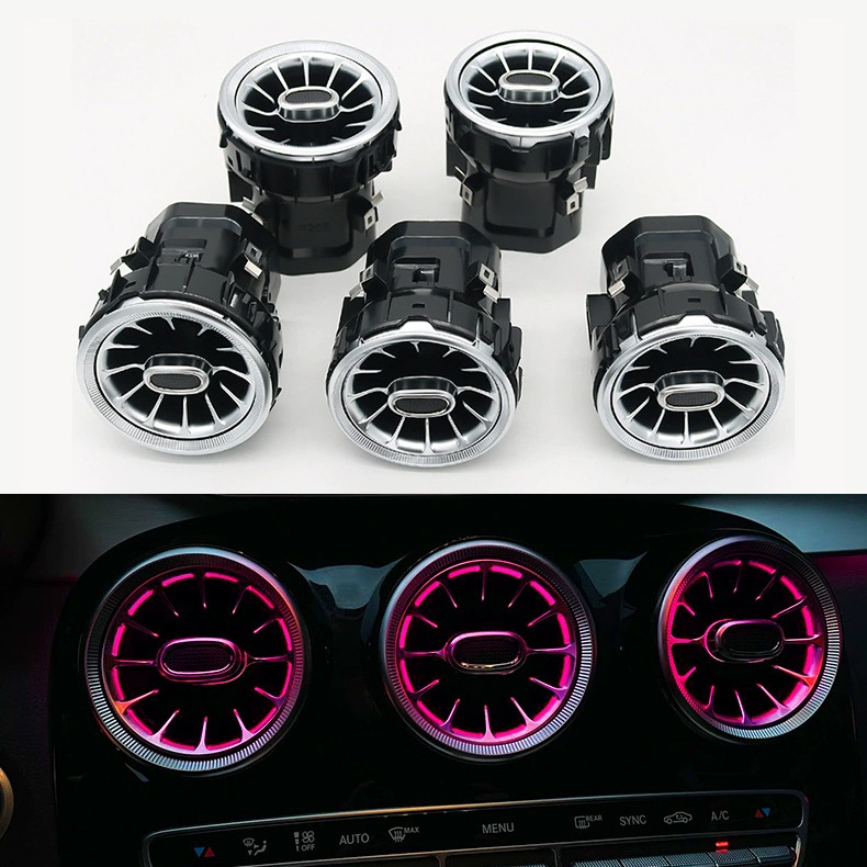 Car Interior Turbine Air Vent Atmosphere Light LED Decorative W205 Ambient Light For Mercedes-Benz W205 X253