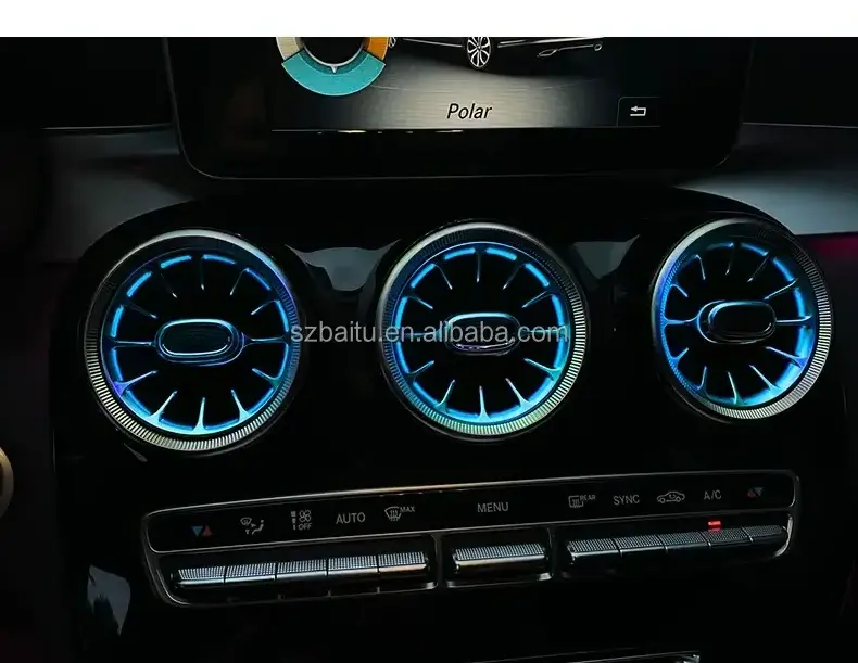 Car Interior Turbine Air Vent Atmosphere Light LED Decorative W205 Ambient Light For Mercedes-Benz W205 X253