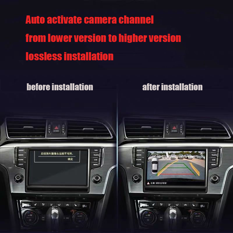 Car Camera Rear View Parking Aid Dynamic Guideline Video Interface for VW Infotainment System