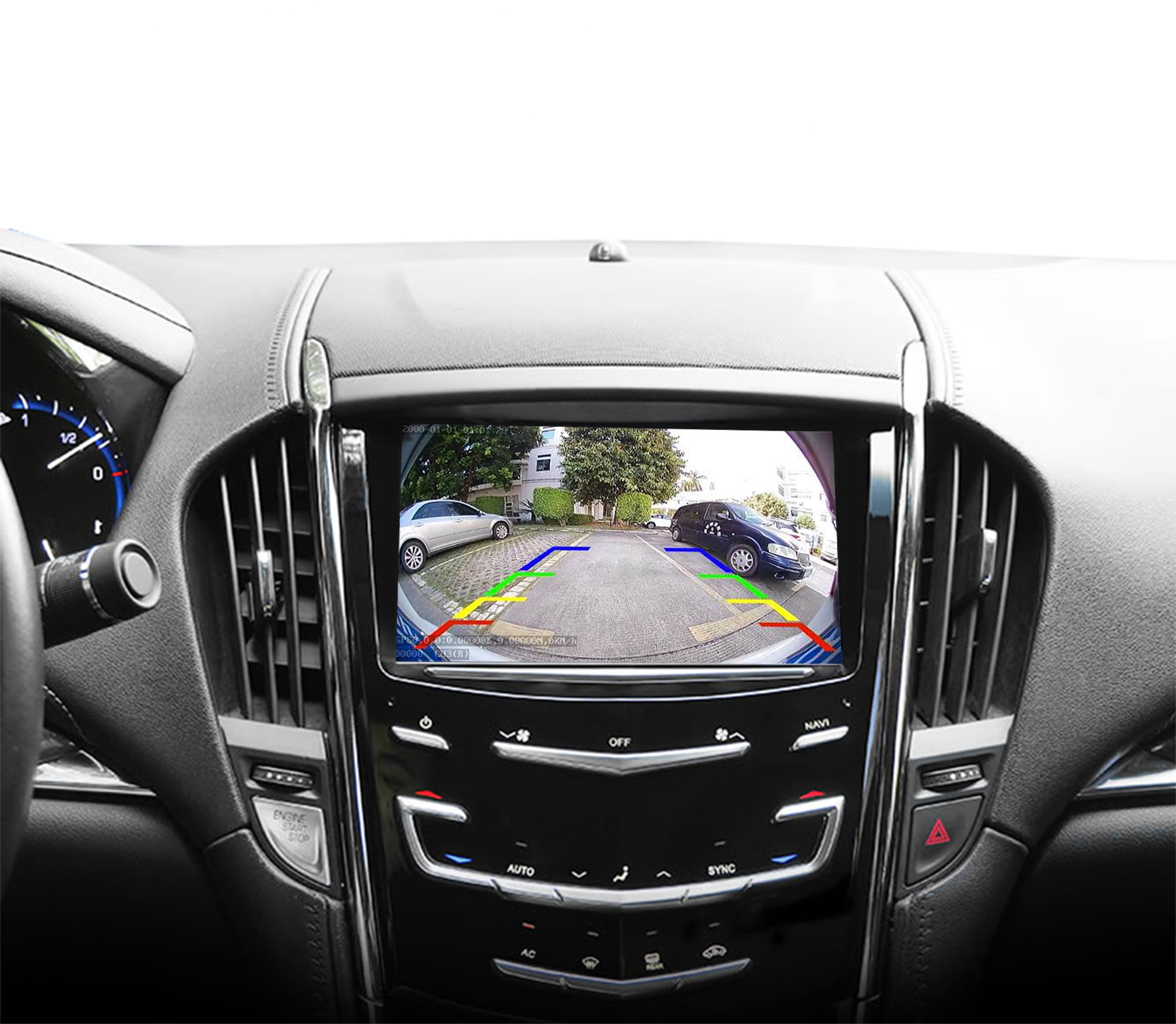 Camera interface for Cadillac Opel Astra K with AV input to add rear view front camera and 360 birdview cameras video interface