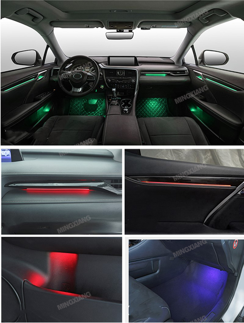 New 64-color Ambient Light for Lexus RX 2016-2022 Atmosphere Lamp Car Interior Modification Trim Light Original Button control