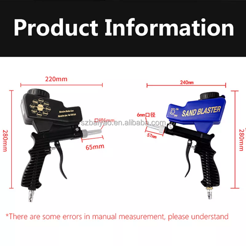 Sand Blasting Abrasive Gun Ceramic Nozzles small portable pneumatic sandblasting gun