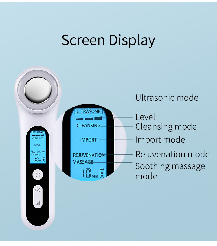 Rejuvenation Ultrasonic Clean Import LED Facial  beauty Massager