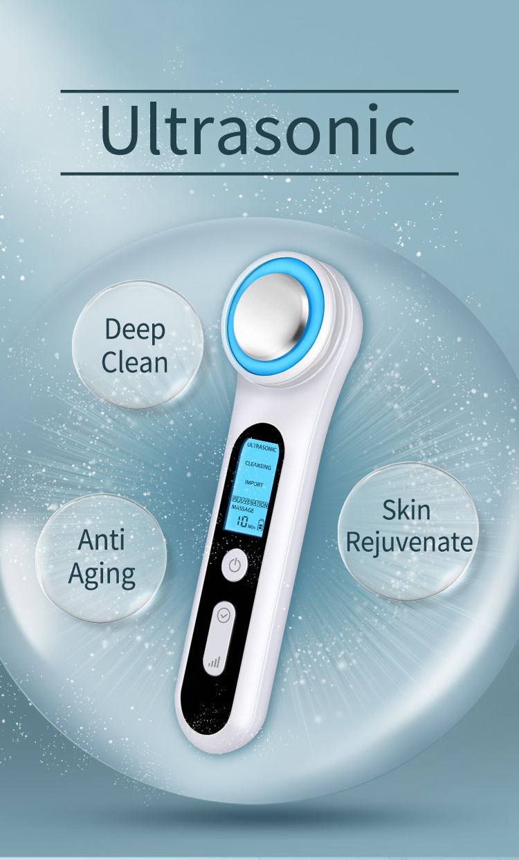 Rejuvenation Ultrasonic Clean Import LED Facial  beauty Massager