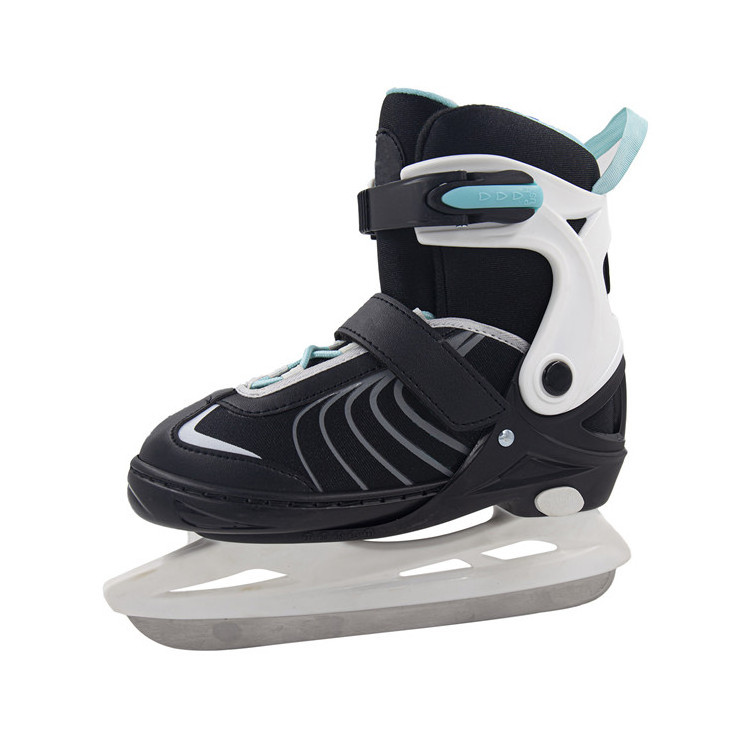 Kids Children Teen Young Junior Adjustable Ice Skate Shoe with Semi Soft Lasting Toe Cap Breathable Liner Ice Skating Boot