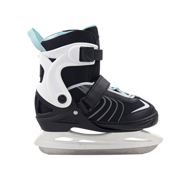 Kids Children Teen Young Junior Adjustable Ice Skate Shoe with Semi Soft Lasting Toe Cap Breathable Liner Ice Skating Boot