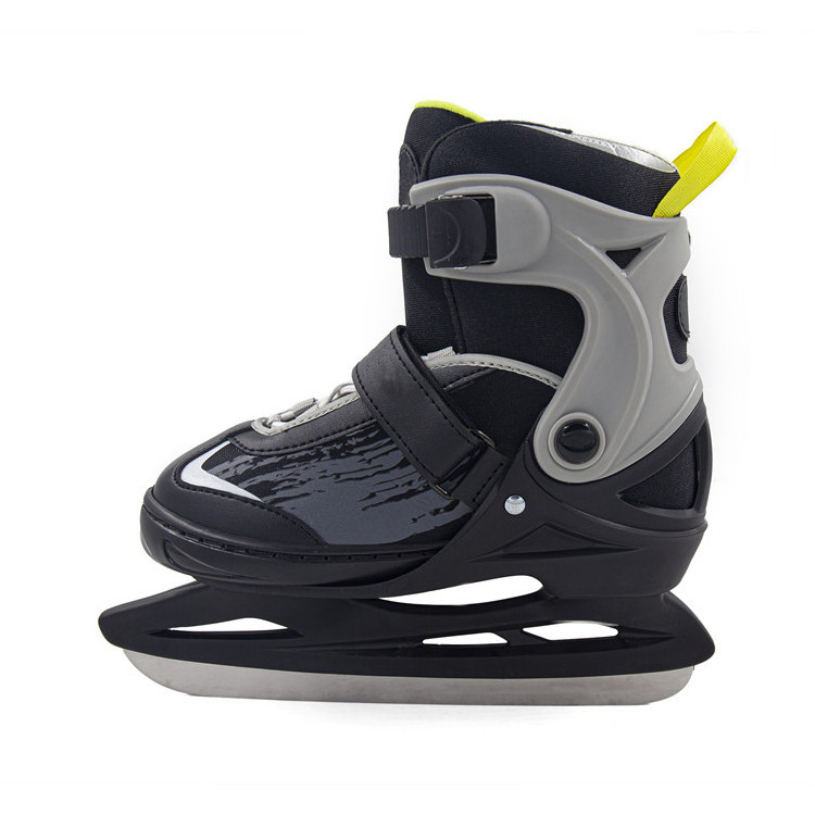 Kids Children Teen Young Junior Adjustable Ice Skate Shoe with Semi Soft Lasting Toe Cap Breathable Liner Ice Skating Boot