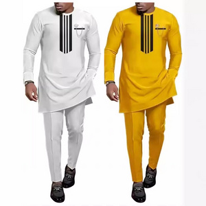 Hot selling new African men's suit digital top and pants 2-piece set M-4XL