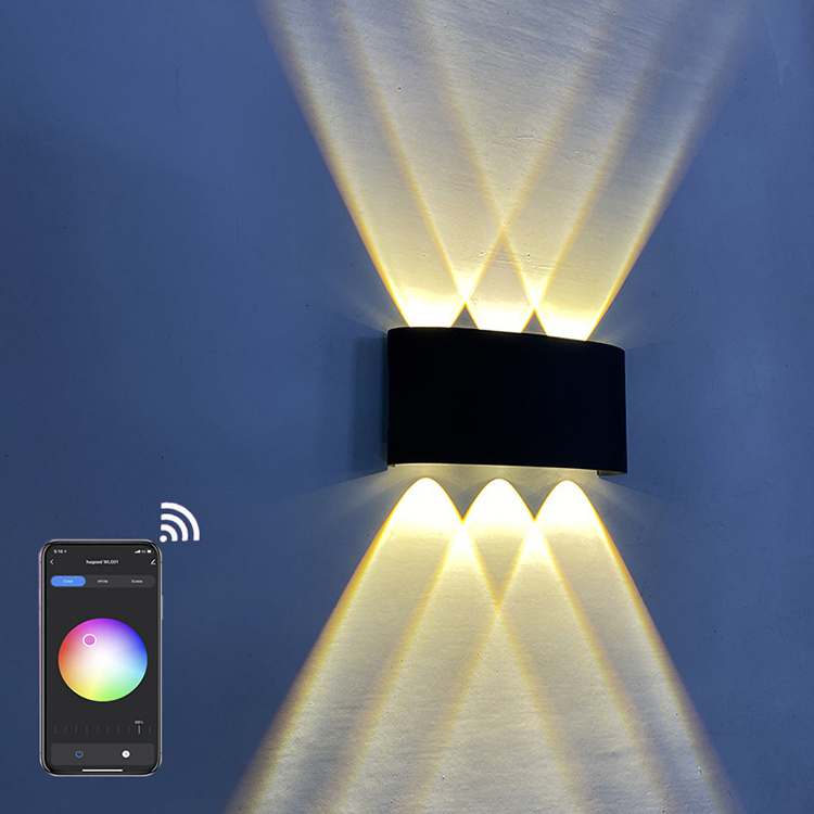 Outdoor Wall Lights Phone Control RGB Color Changing Smart LED Exterior Lighting