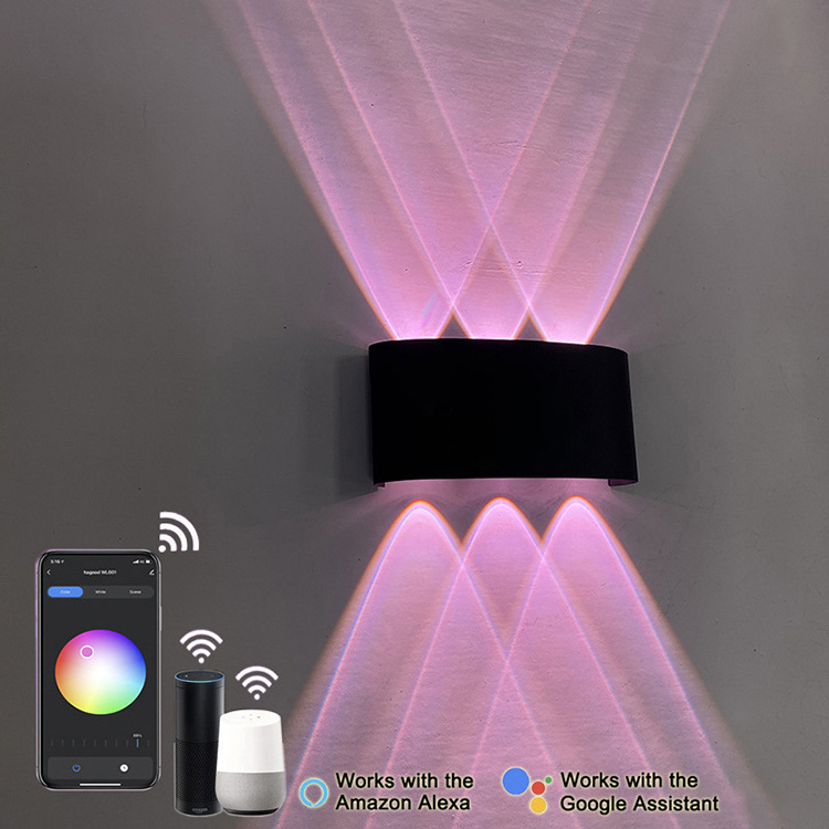 Outdoor Wall Lights Phone Control RGB Color Changing Smart LED Exterior Lighting