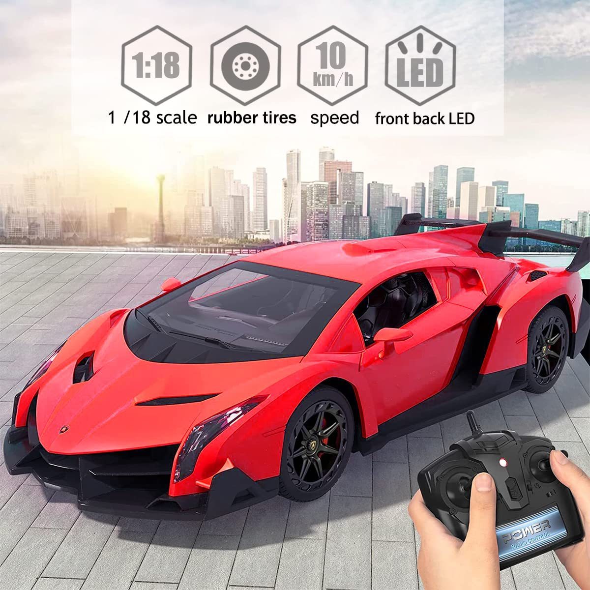 Kids Licensed Lamborghini 1:18 Scale RC Racing Model Electric Toy Car Remote Control Diecast Model Car