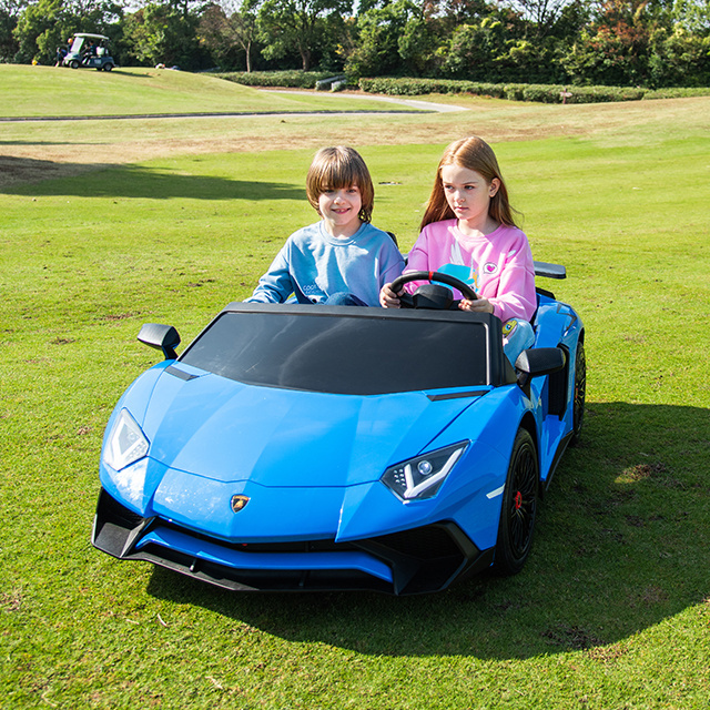 Licensed Lamborghini Aventador SV Big kids electric car 24v baby toy car for kids to drive adult double child ride-on car