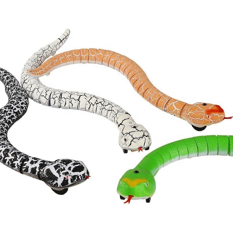 Realistic snake toy infrared remote control animal toys electric rc snake with USB charging cable for kids