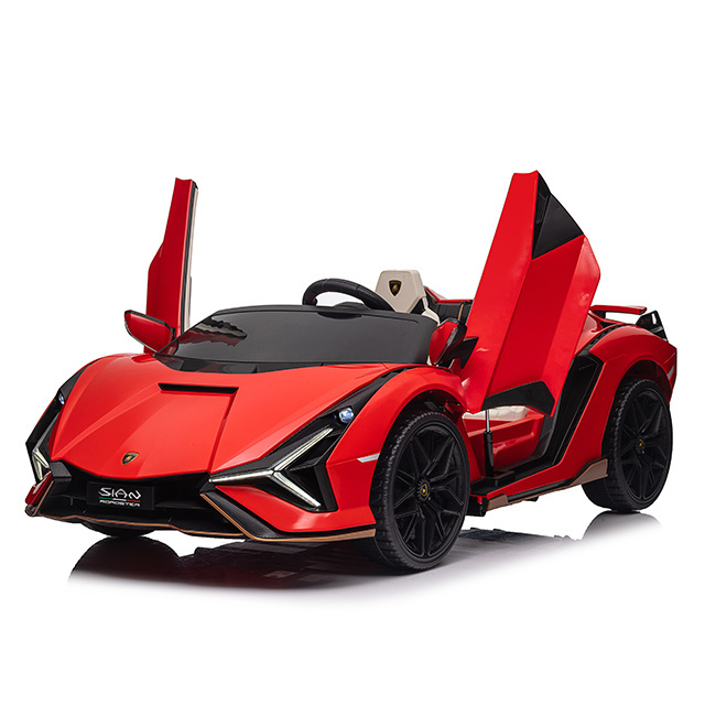 Licensed Lamborghini SIAN cool child double door 4 wheel remote control toy cars 24v ride on car electric car for kids