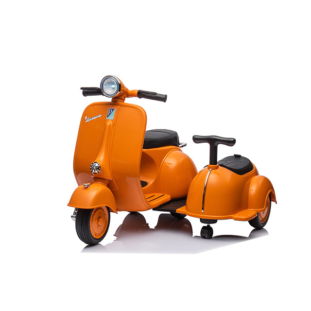 Licensed VESPA 150 VL1T Two Seats Kids Electric Bike 6V Rechargeable Ride on Mootorbike Kids Electric Motorcycle