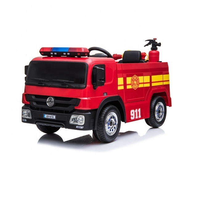 children electric fire truck 12v kids ride on car battery toy cars for kids to drive