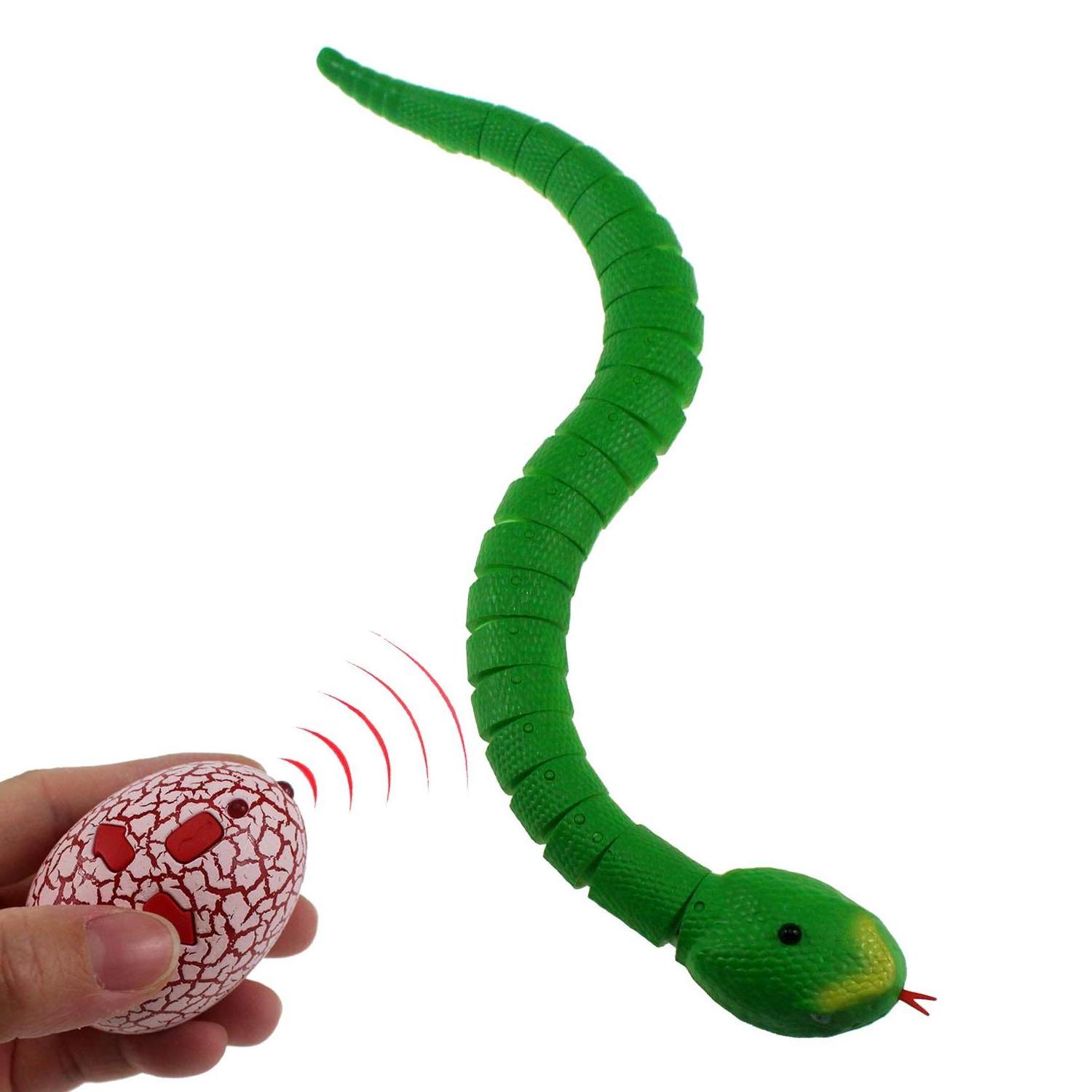 Realistic snake toy infrared remote control animal toys electric rc snake with USB charging cable for kids