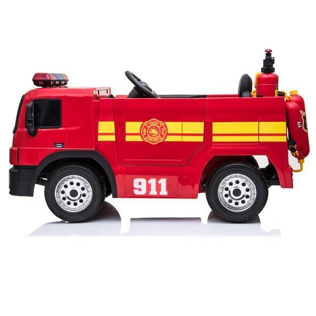 children electric fire truck 12v kids ride on car battery toy cars for kids to drive