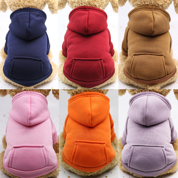 Pet Pocket Sweater Casual Sports Winter Hoodie Pet Cat Dog Clothes