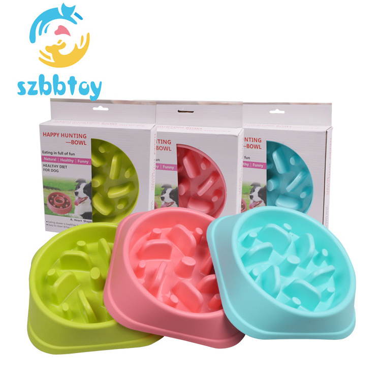 PP pet dog bowl slow feeder slow feed dog bowl