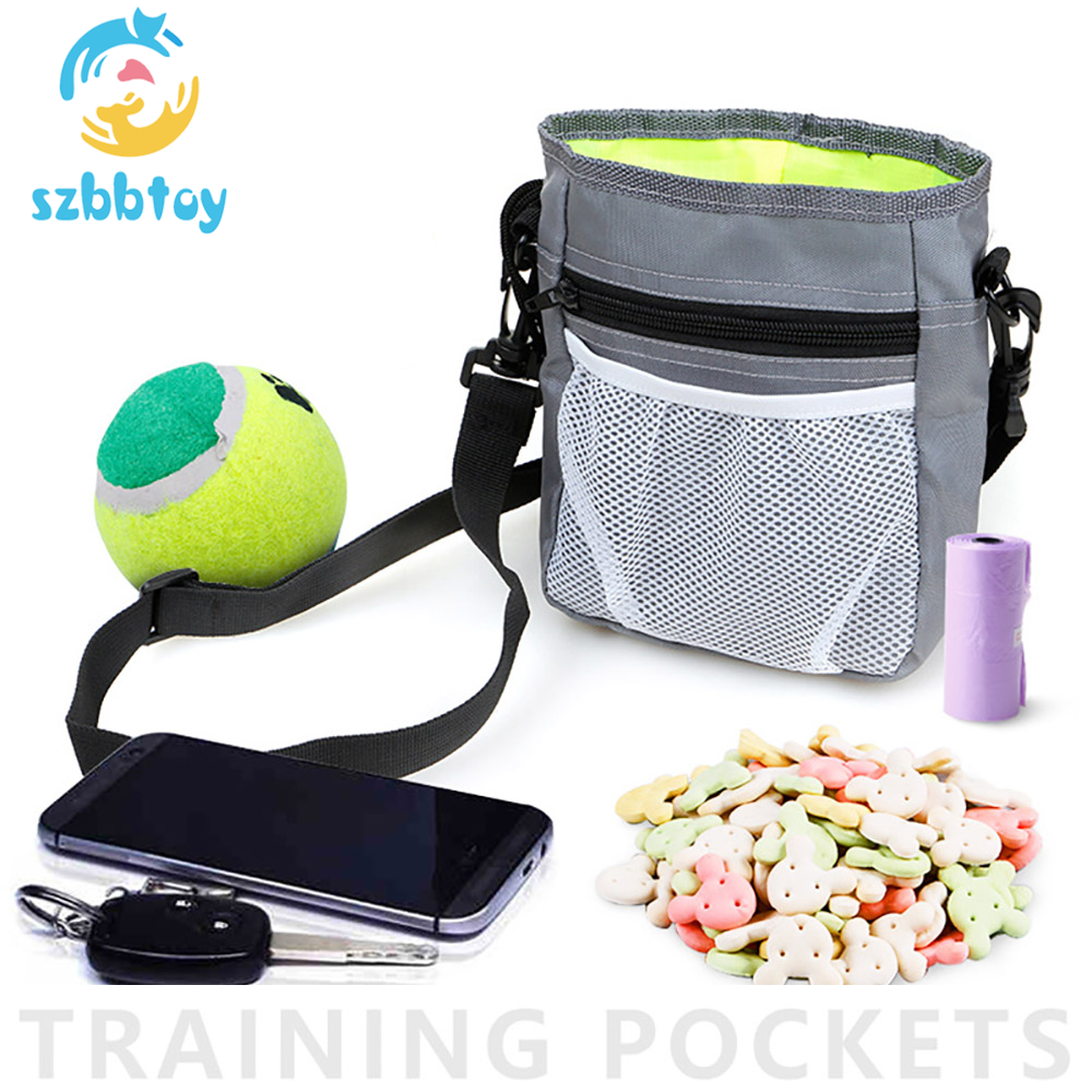 Stocked Easily Carries Pet Toys Treats Built In Poop Bag Dispenser Dog Treat Training Pouch