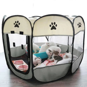 Wholesale Octagonal Oxford Portable Large Outdoor Cage Camping Waterproof Playpen Tents Pet Dog Tent