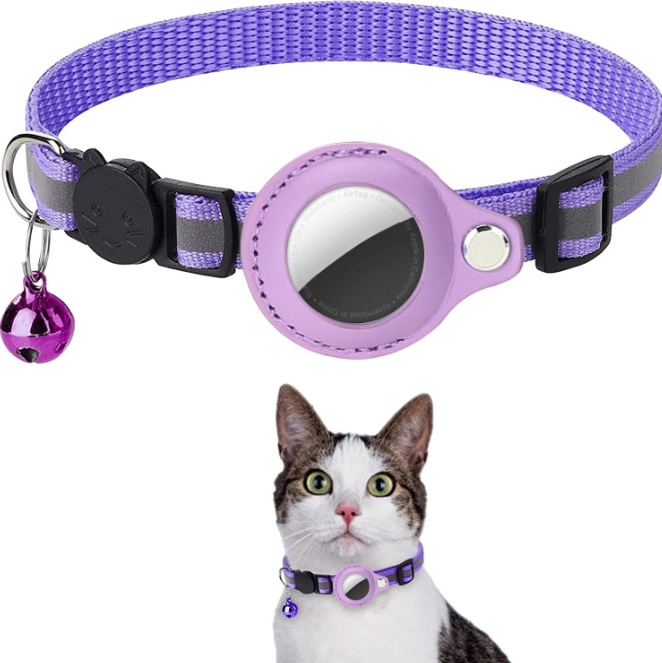 Personalized Cute Reflective Breakaway Buckle GPS Tracker Custom Cats Accessories Pet Dog Cat Collar