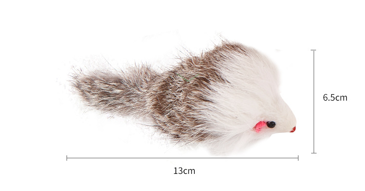 Long Tail Rabbit Fur Cat Mice Toy Wholesale Rustle Sound Rabbit Fur Mini Mouse Mice Cat Toys