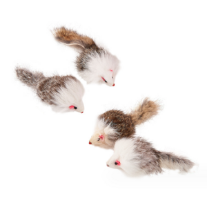 Long Tail Rabbit Fur Cat Mice Toy Wholesale Rustle Sound Rabbit Fur Mini Mouse Mice Cat Toys