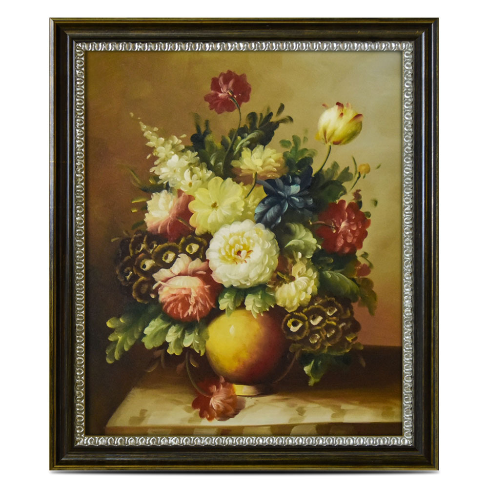 Old Masters Reproduction Artwork Classical Still Life Antique Flower Oil Painting